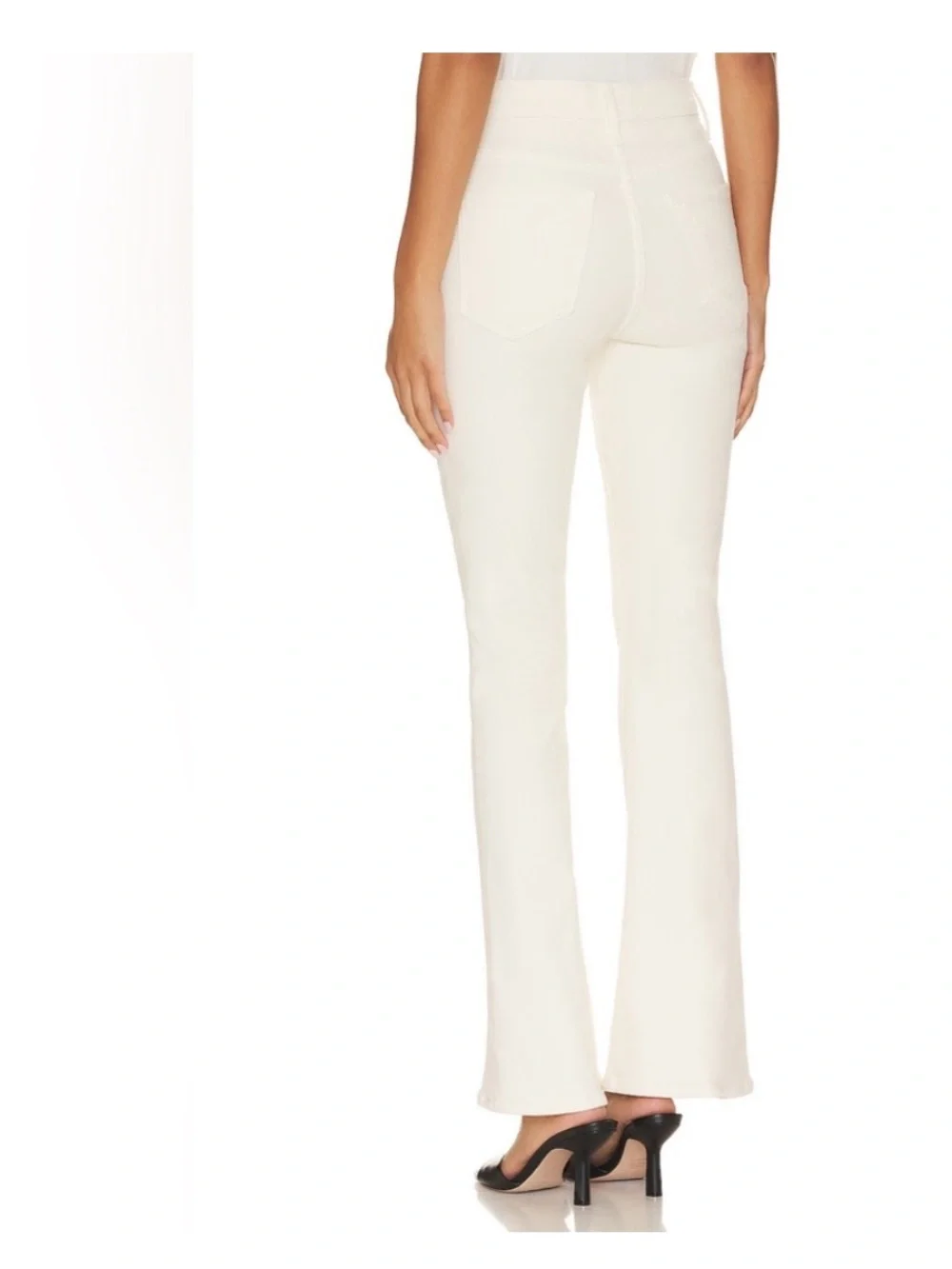 Mother High Waisted Weekend Skimp Denim Jeans Second Chances Cream Size 28